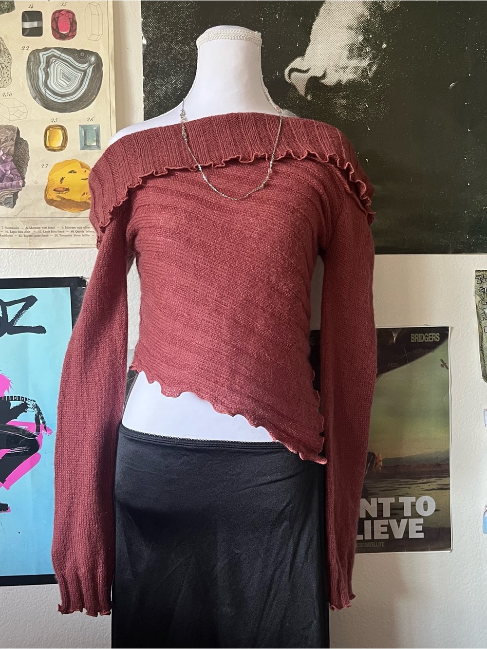 🎏 Cowl Neck Asymmetrical Sweater Top 🎏